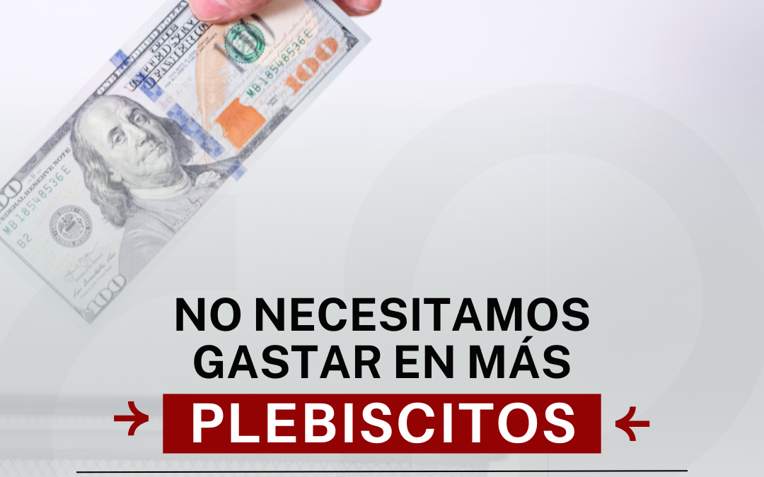  No necesitamos gastar en mas plebiscitos